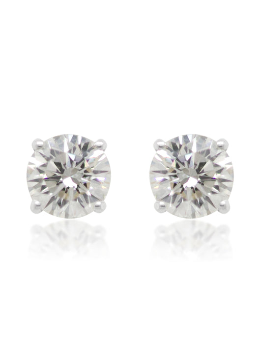 Diamond Studs, T=0.40ct, 18 Carat White Gold