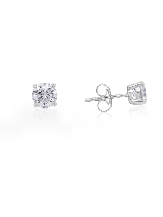Lab Grown Diamond Stud Earrings, 2x0.75ct 9K White Gold.