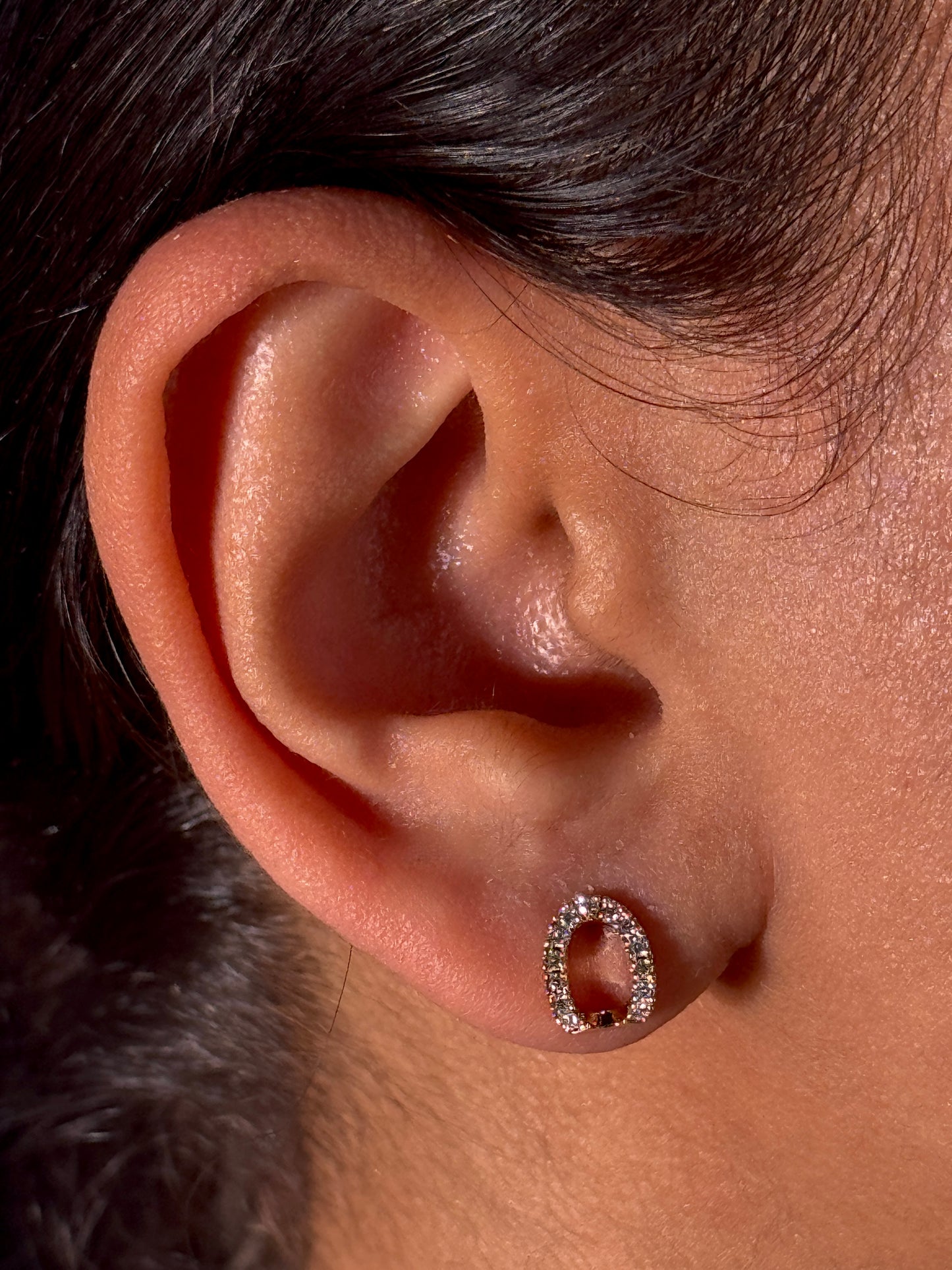 Lab Grown Diamond Oval Stud Earrings, 9K Yellow Gold.