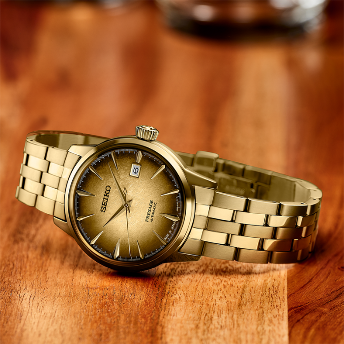 Seiko Presage SRPK48J Automatic Watch, Gold Plated