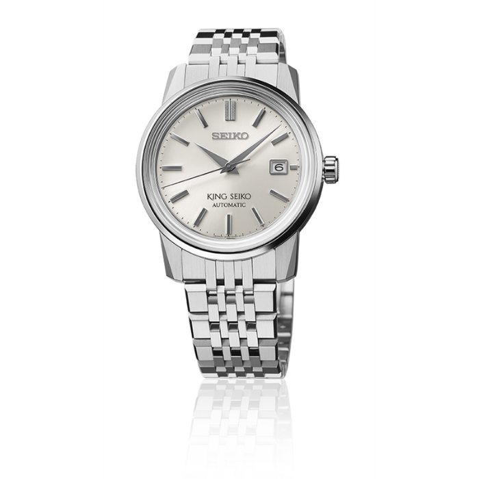 King Seiko Silver Dial SJE089J Automatic Watch on a Bracelet Band