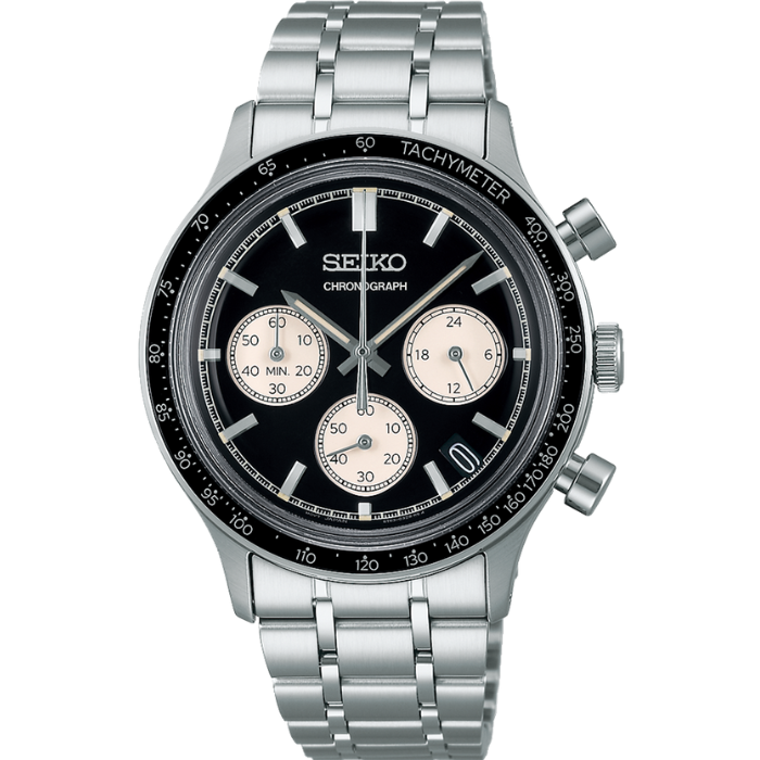 SSB479P Seiko Black Conceptual Chronograph, Bracelet band