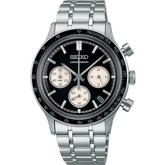 SSB479P Seiko Black Conceptual Chronograph, Bracelet band
