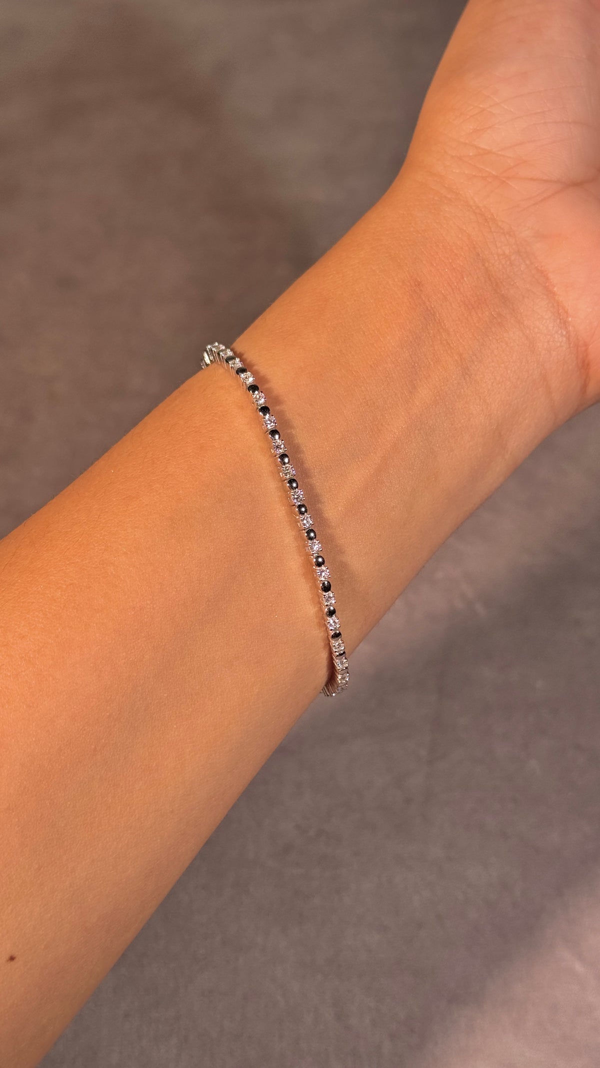 Lab Grown Diamond Tennis Bracelet, Sterling Silver