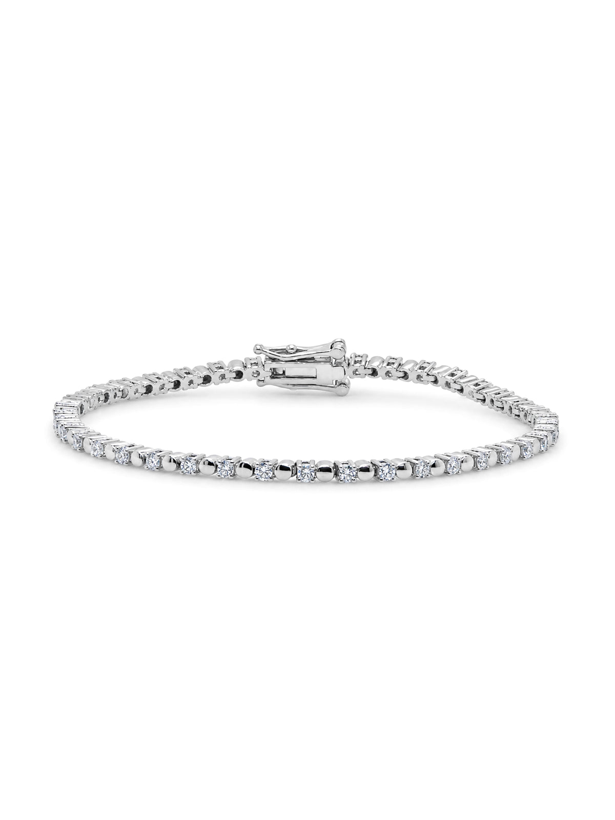 Lab Grown Diamond Tennis Bracelet, Sterling Silver