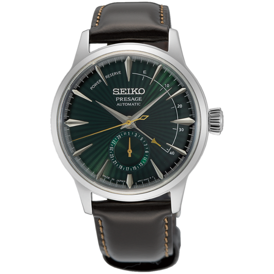 Seiko SSA459J Presage Cocktail Time Midnight Mockingbird Leather Strap
