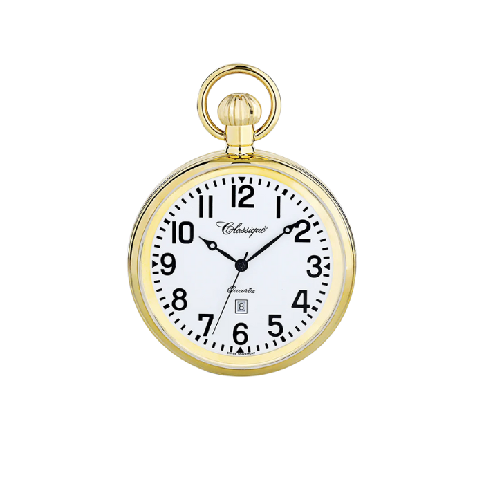 Classique Jordan Pocket Watch Gold Plated, Arabic