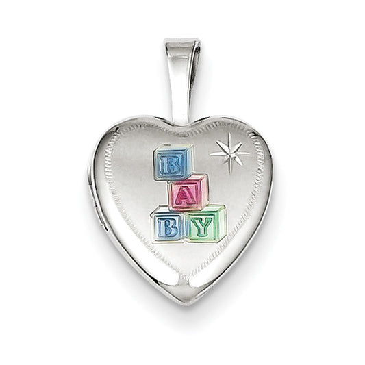 Sterling Silver Hinged Heart Locket ED. 45cm silve chain.