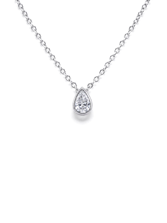 Lab Grown Diamond Pendant, Sterling Silver