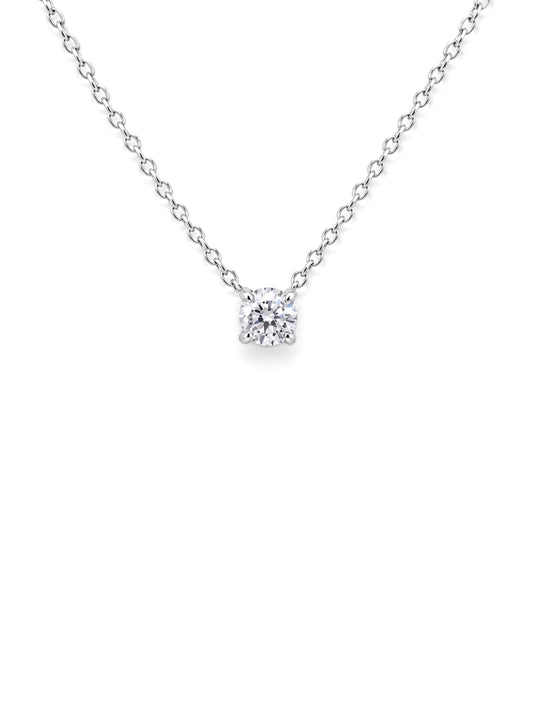 Lab Grown Diamond Pendant, Sterling Silver