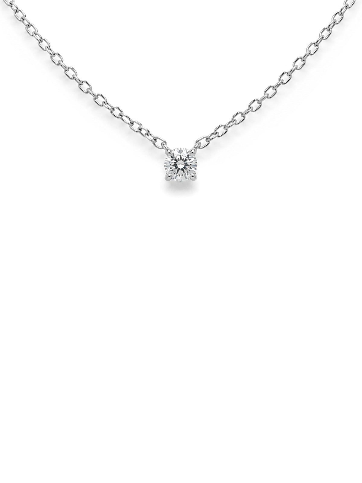 Lab Grown Diamond Pendant, Sterling Silver