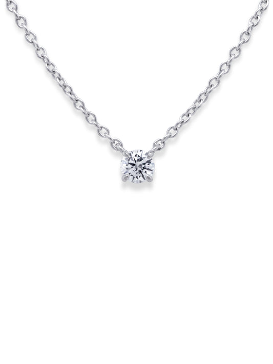 Lab Grown Diamond Pendant, Sterling Silver