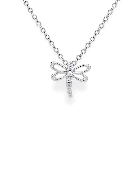 Lab Grown Diamond Pendant, Sterling Silver