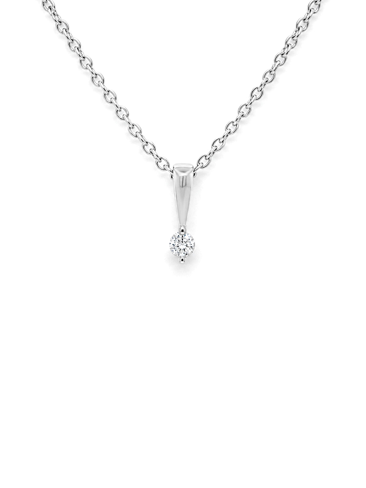 Lab Grown Diamond Pendant, Sterling Silver