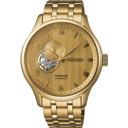 SSA468J Seiko Presage Gold Plated Japanese Garden, Bracelet Band