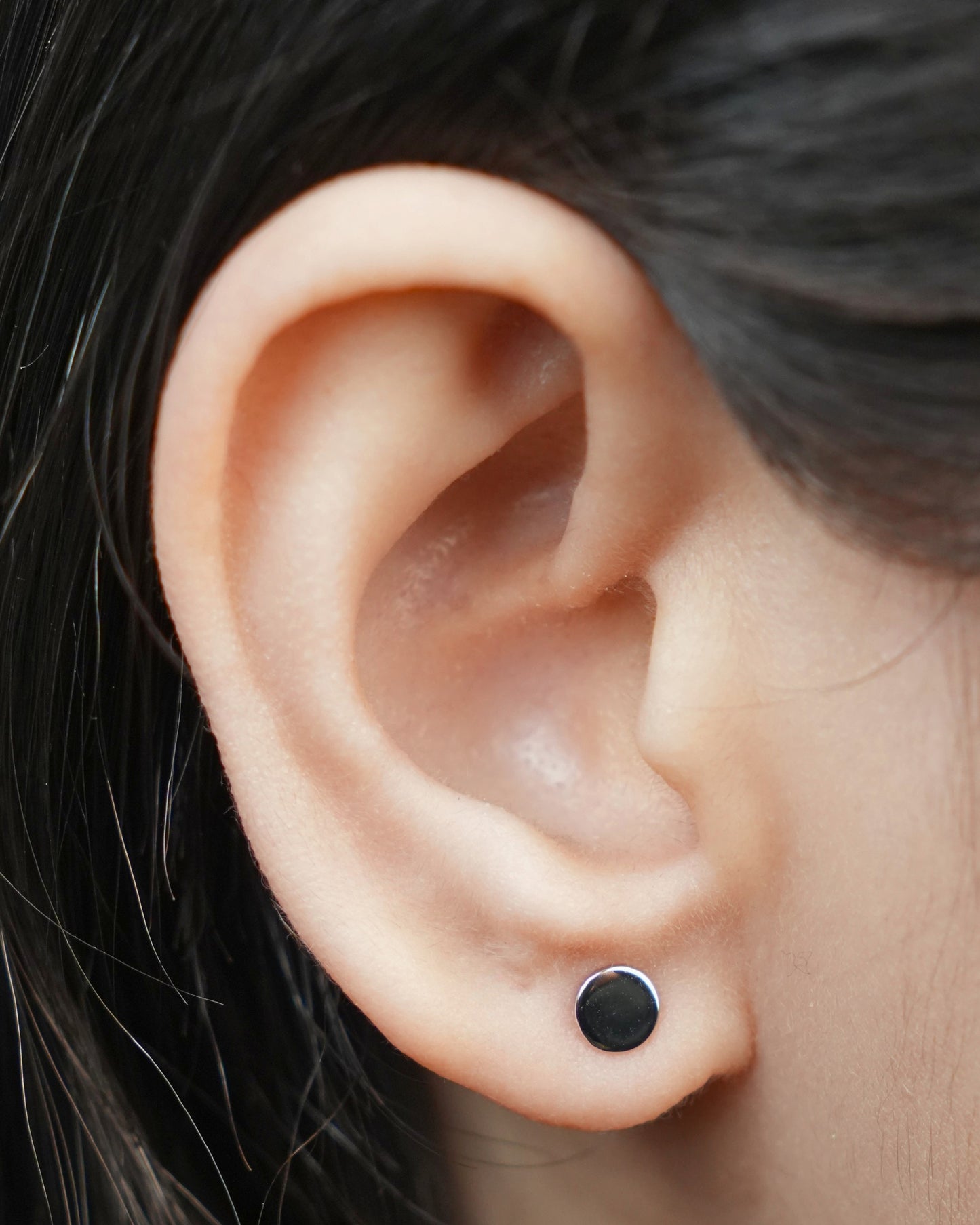 Disc Stud, circle ear rings.
