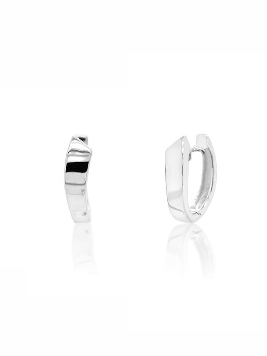 The Tulip Huggie Earring Small, Sterling Silver
