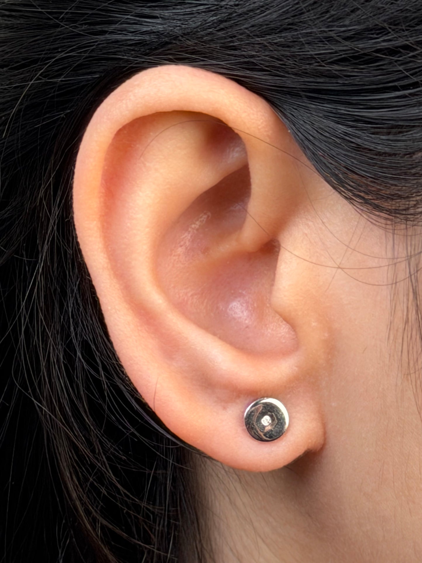 Cubic Zirconia Studs, Silver Set