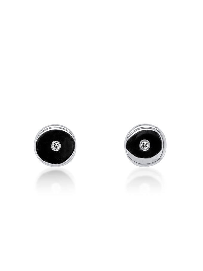 Cubic Zirconia Studs, Silver Set