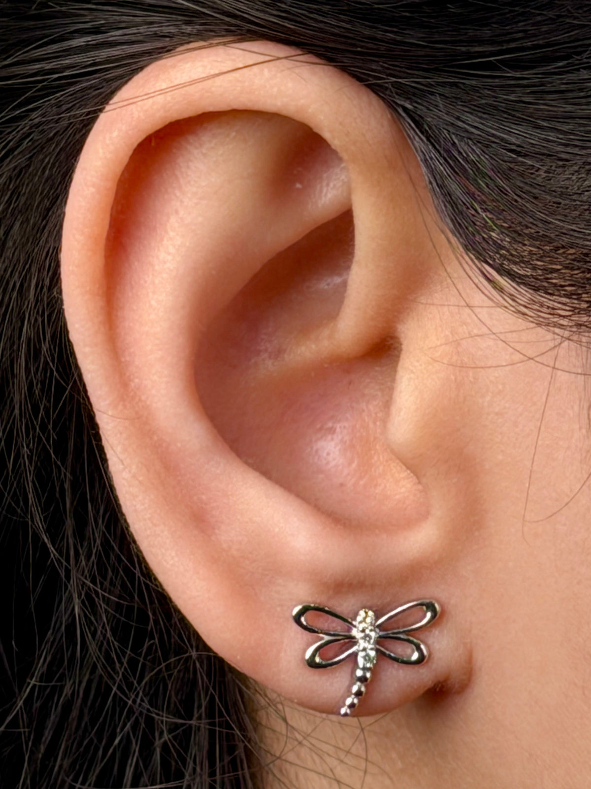 Lab Grown Diamond Stud Earrings, Sterling Silver