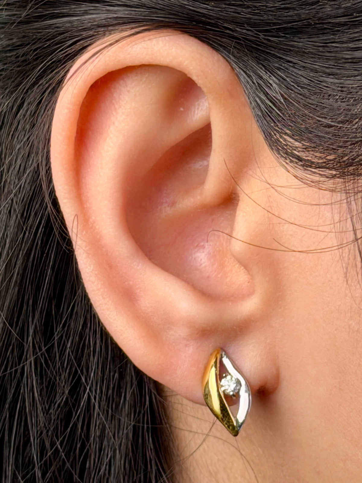 Lab Grown Diamond Stud Drop Earrings, Sterling Silver