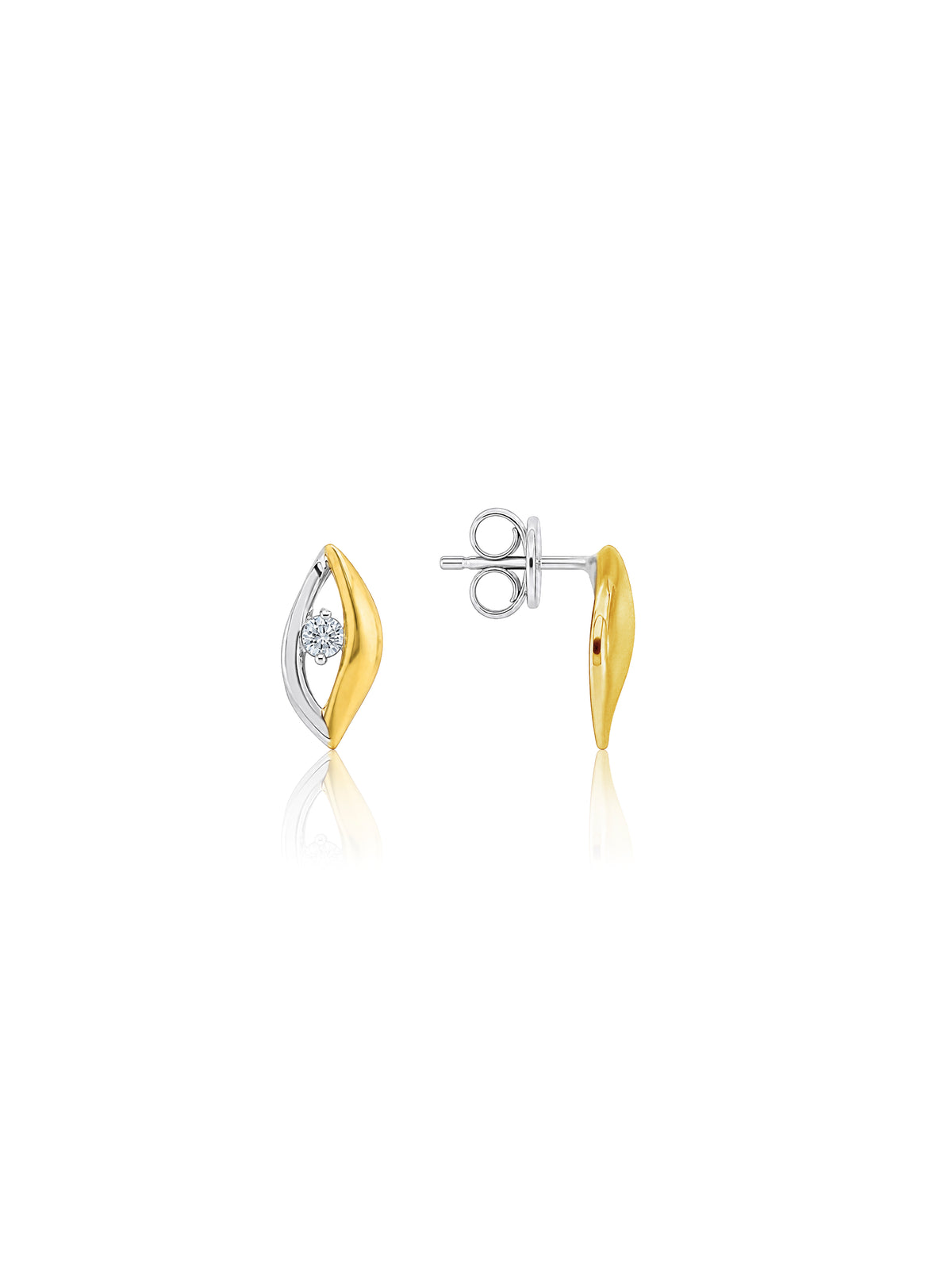 Lab Grown Diamond Stud Drop Earrings, Sterling Silver