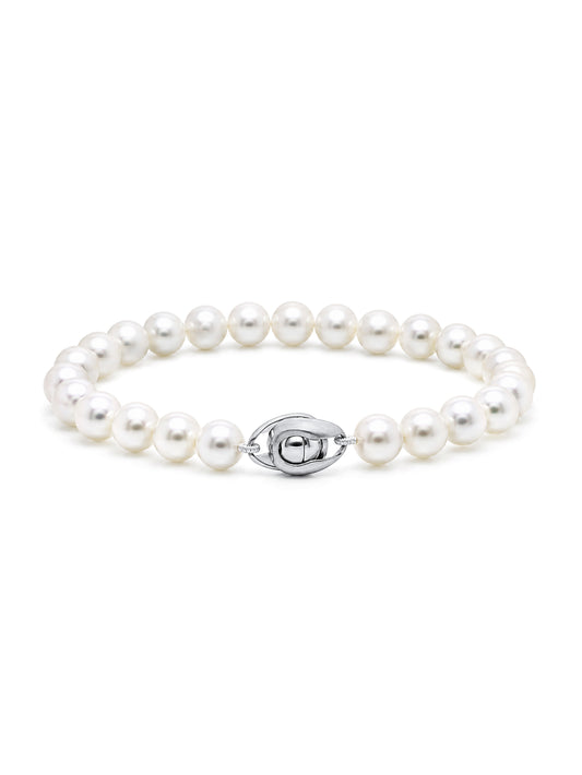 6.5-7mm Akoya Baroque Pearl 19cm Bracelet with Silver Clasp