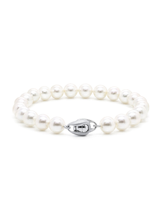 7.5-8mm Akoya Baroque Pearl 19cm Bracelet with Silver Clasp