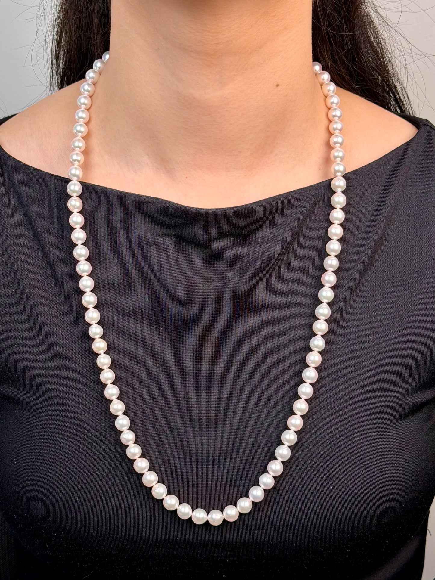 7.5-8mm Akoya Baroque Knotted Pearl 68cm Necklet
