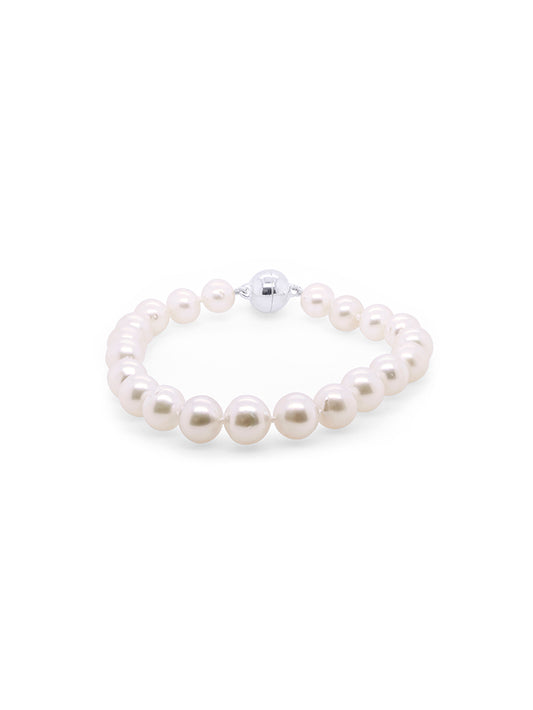 South Sea Pearl Bracelet in Sterling Silver, 19cm