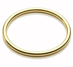 Gold 9K YG Silver Filled, Bangle 4x64mm
