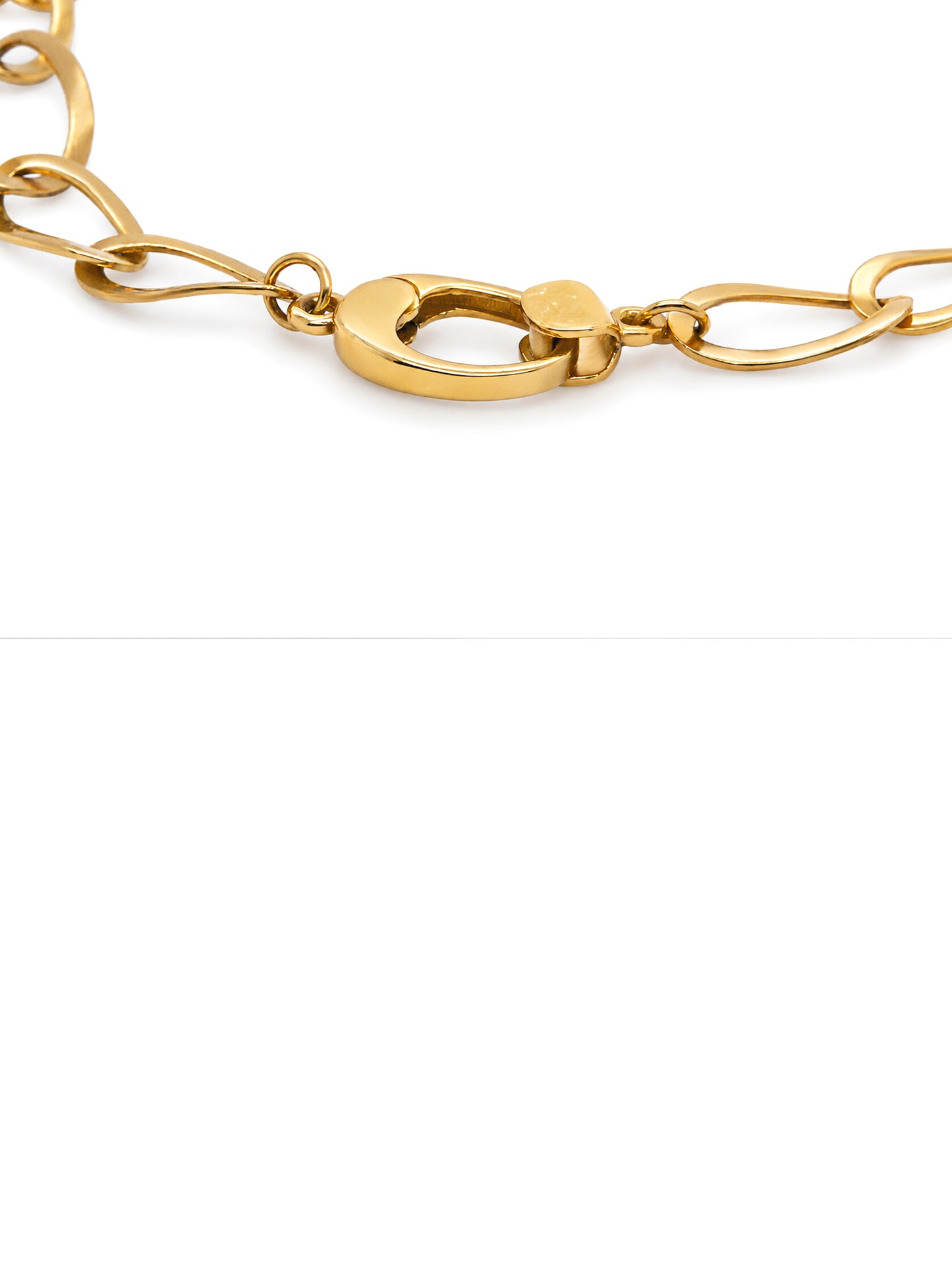 Oval Figaro Link Bracelet, 9 Carat Yellow Gold