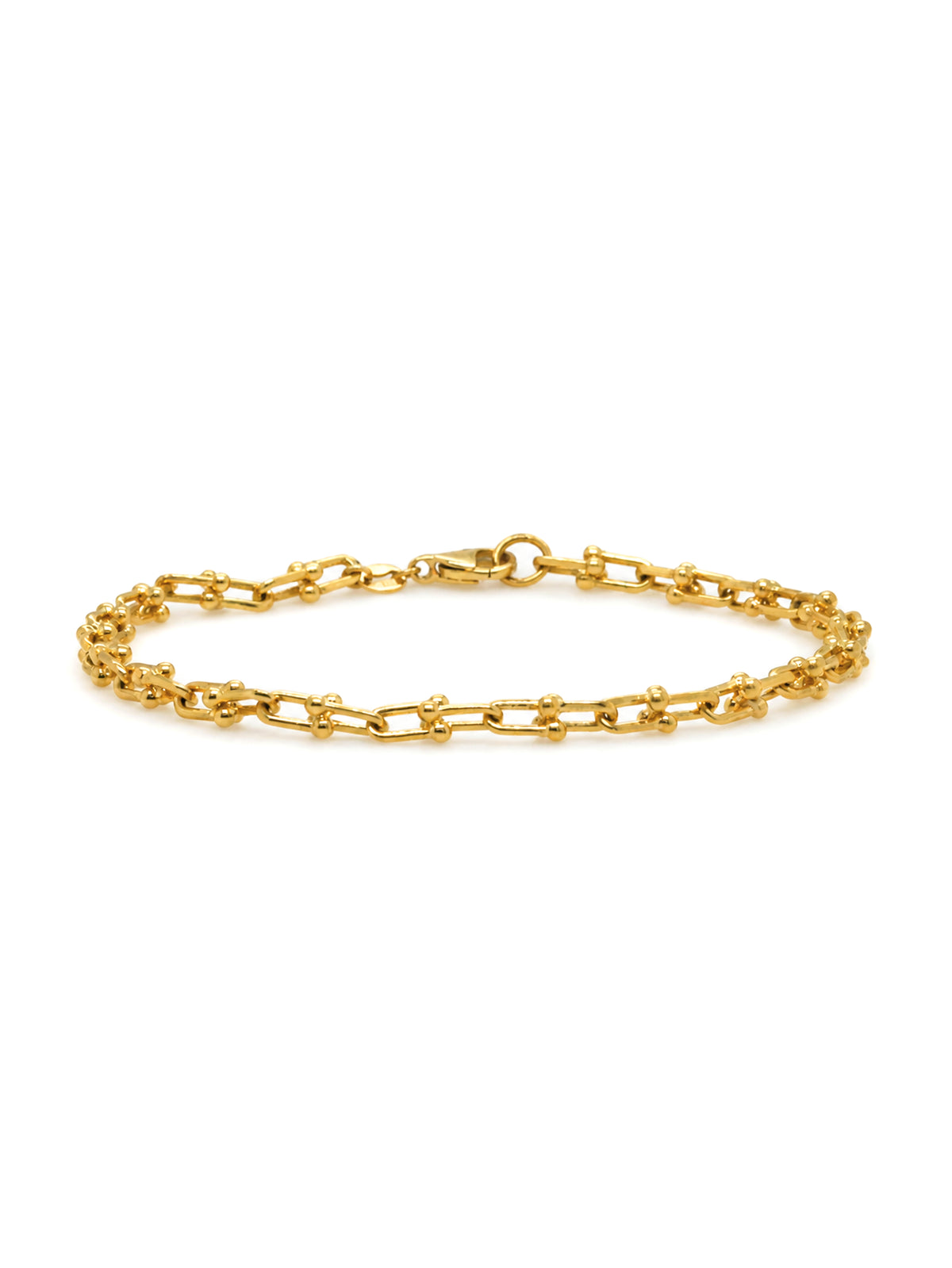 Fancy Link Bracelet, 9K Yellow Gold