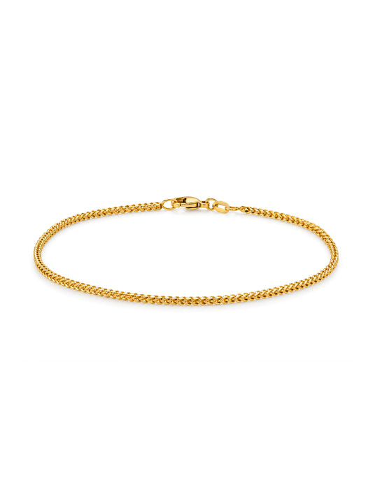Franco Bracelet, 9K Yellow Gold 20cm