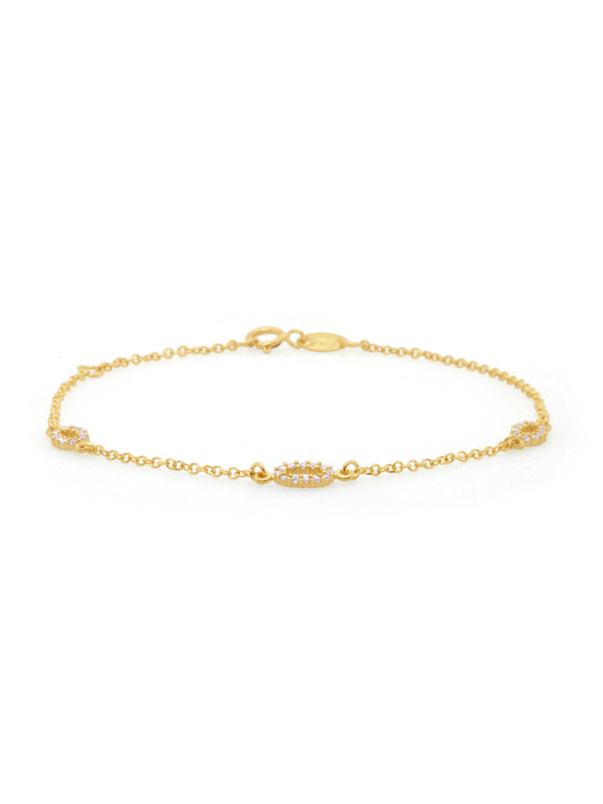 Cubic Zirconia Bracelet, 18cm