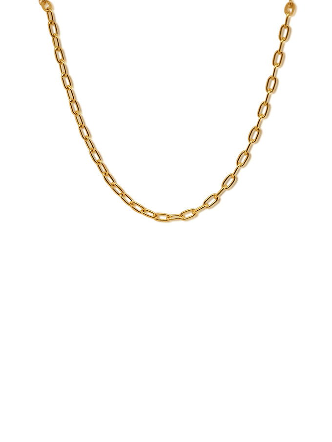 Elongated Trace Chain 18 Carat Yellow Gold, 45cm