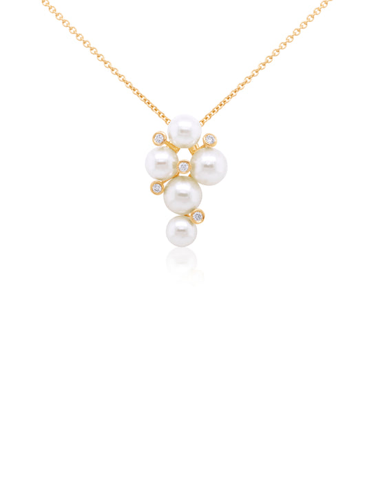Akoya Pearl & Diamond Necklace, 42cm.