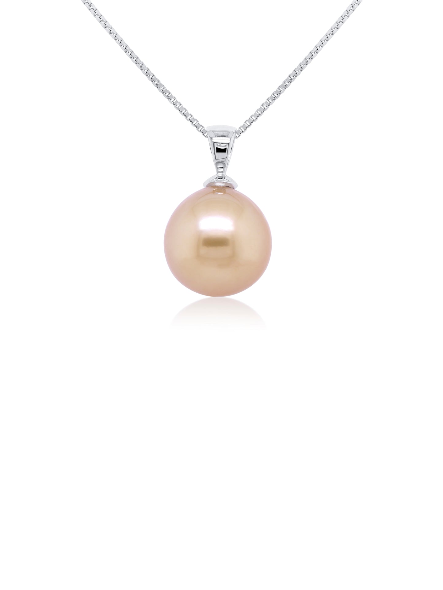 Golden South Sea Pearl 9K White Gold 13mm.