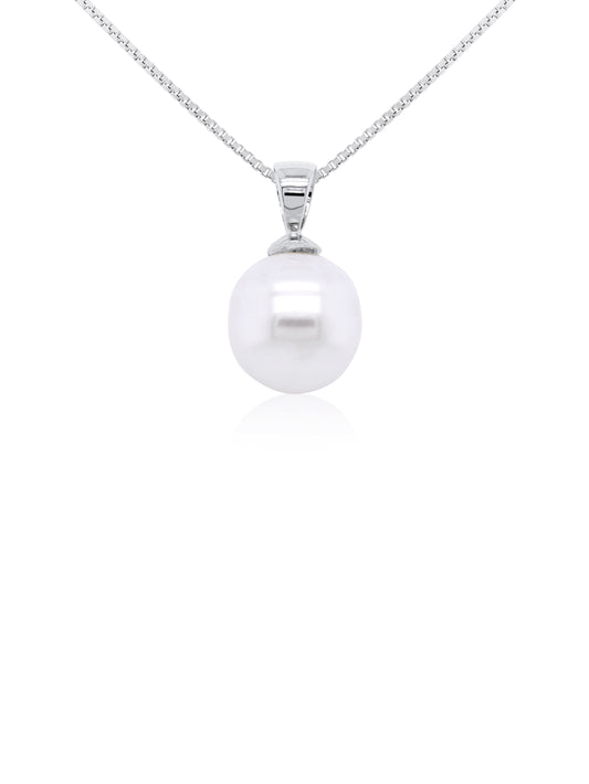 10mm South Sea Pearl Pendant on 9 Carat White Gold