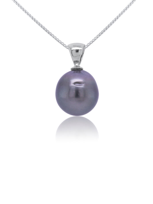 13mm Tahitian Pearl Pendant in 9 Carat White Gold.