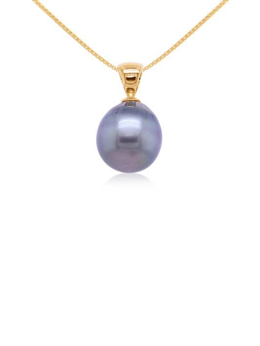 13mm Tahitian Pearl Pendant in 9 Carat Yellow Gold.