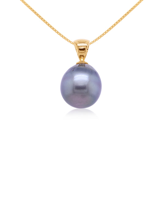 13mm Tahitian Pearl Pendant in 9 Carat Yellow Gold.
