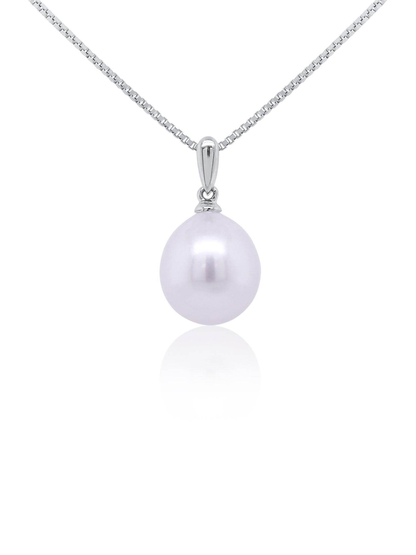 South Sea Pearl Drop Pendant in 9 Carat White Gold