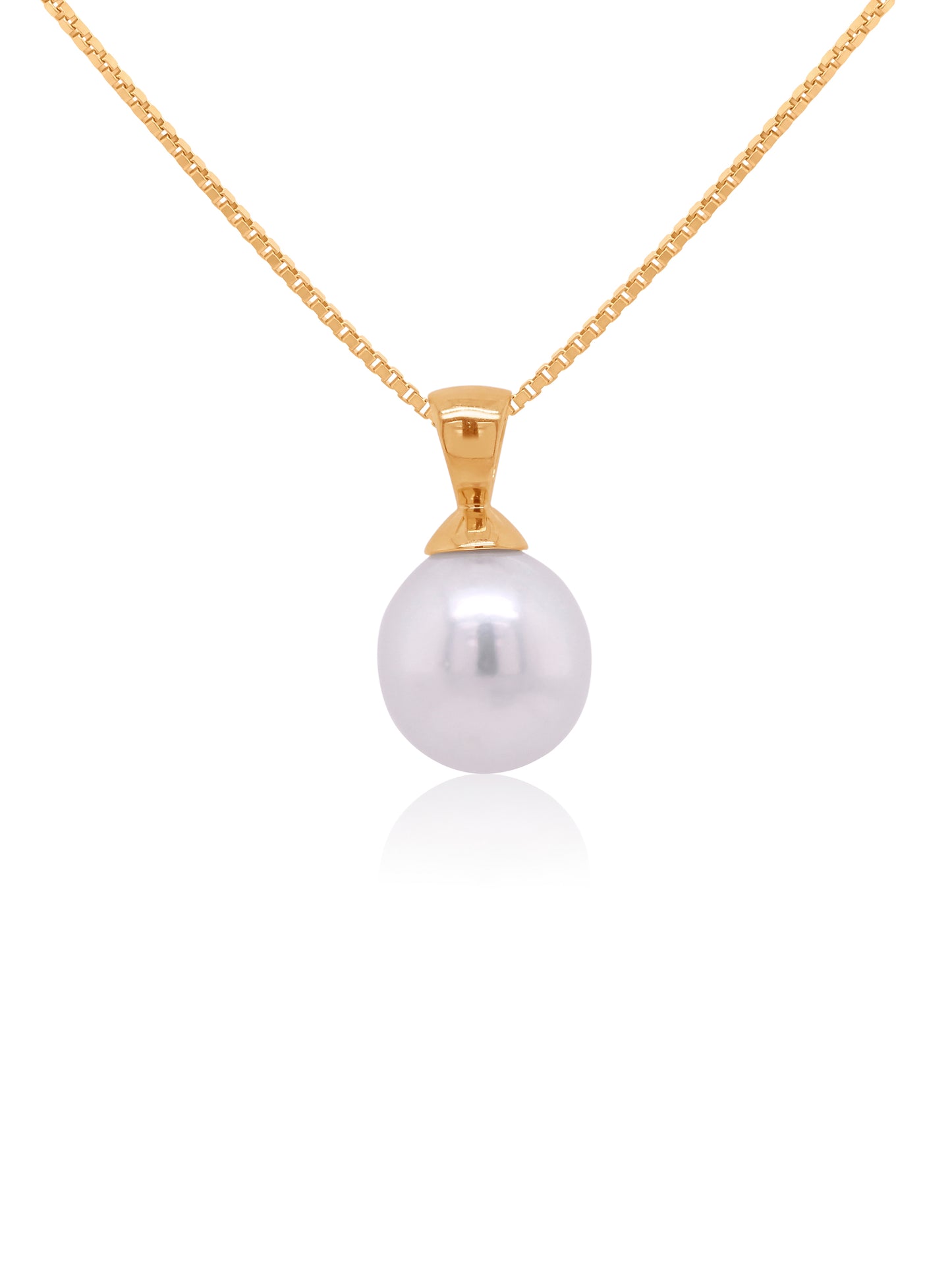 South Sea Pearl Drop Pendant in 9 Carat Yellow Gold
