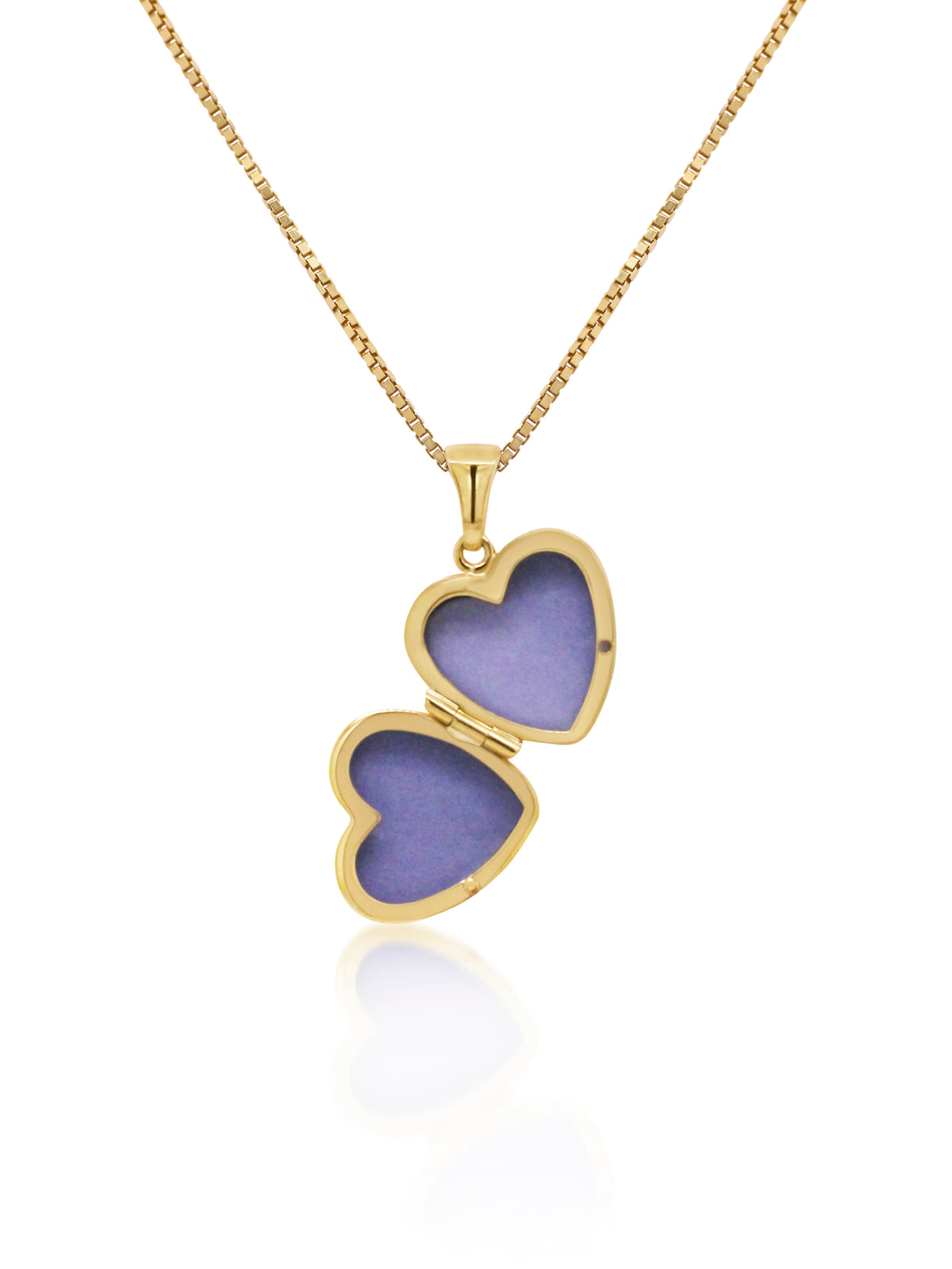 Locket Diamond Heart 13x13mm, 9K Yellow Gold