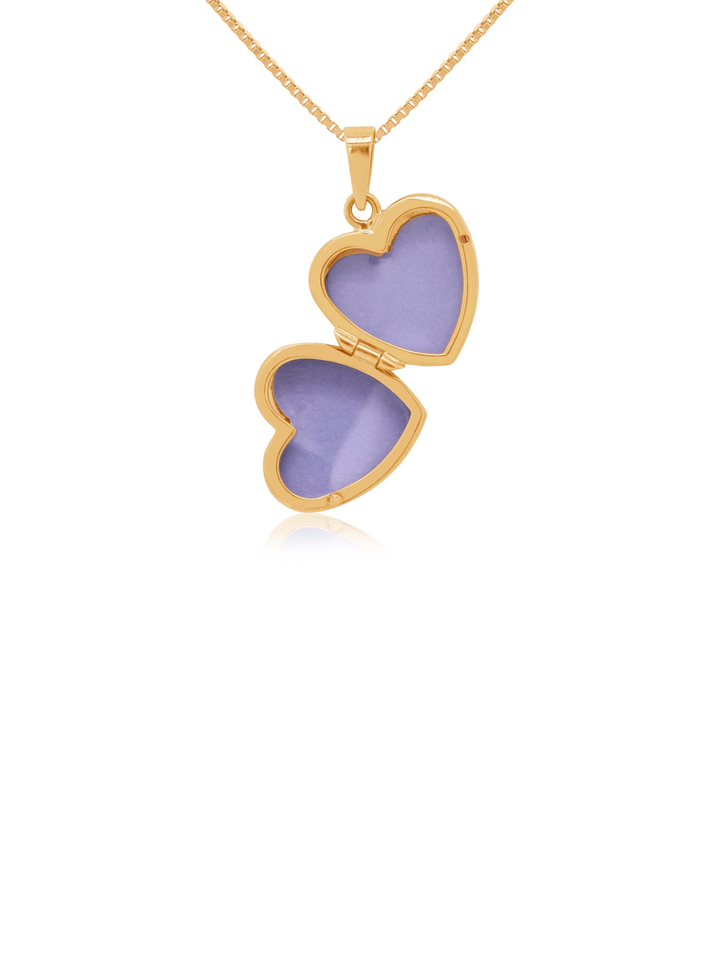 Heart Locket Plain 13x13mm, 9K Yellow Gold