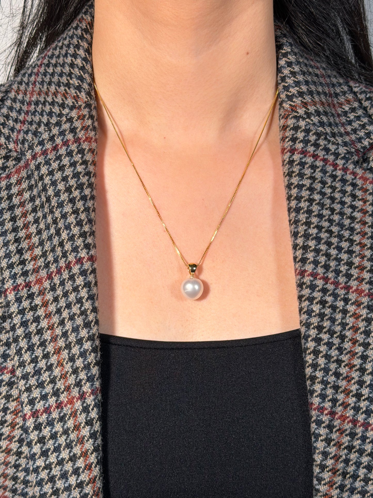 South Sea Baroque Pearl 12mm, 9K Yellow Gold