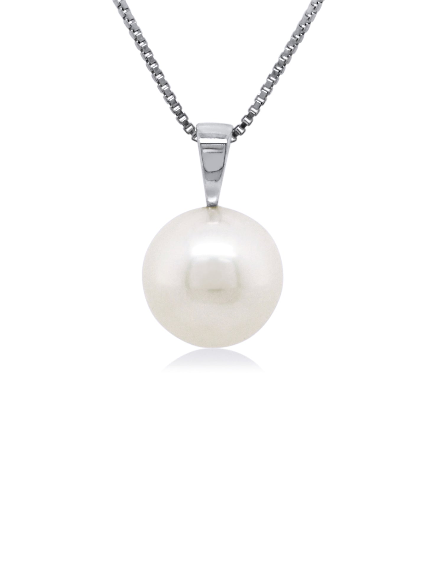 Freshwater Pearl Pendant 11-12mm, 9K White Gold