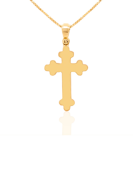 Medium Orthodox Cross in 9 Carat Yellow Gold