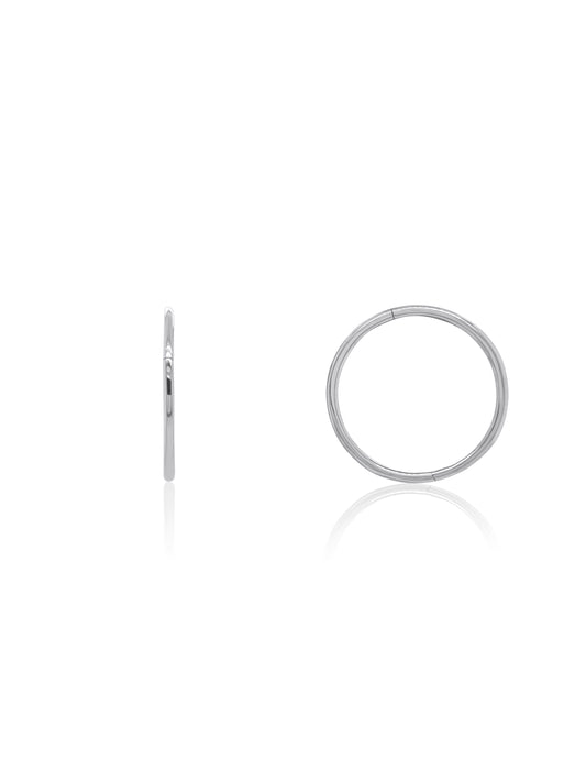 Plain Sleepers, 9K White Gold